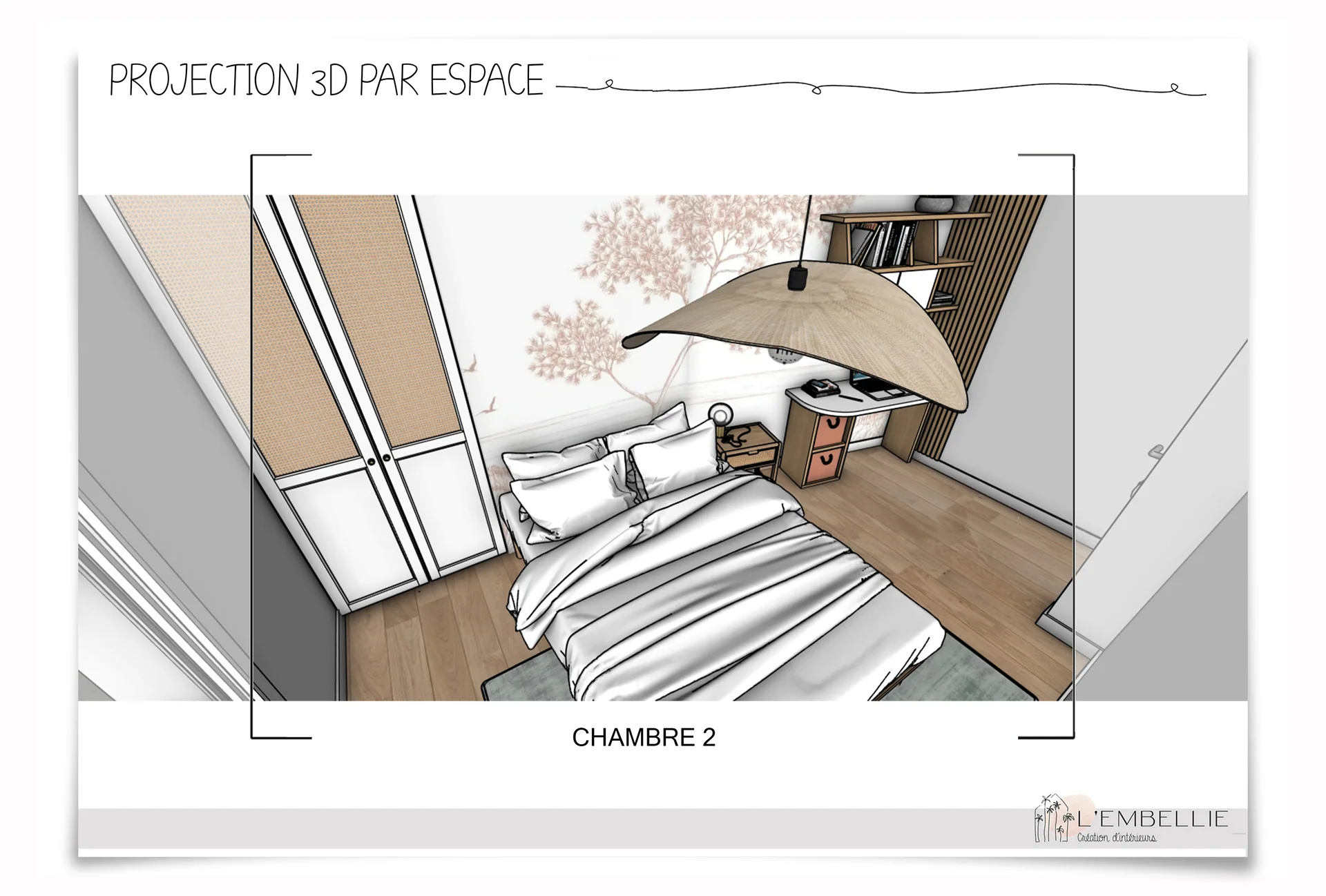 Chambre 2, projection 3D