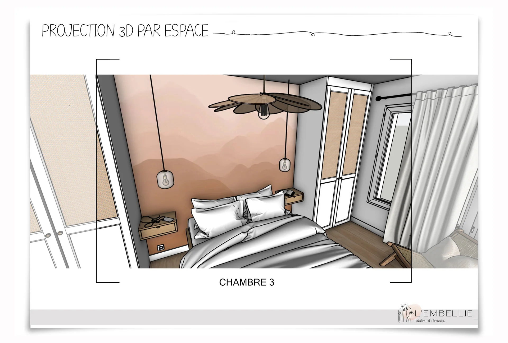 Chambre 3, projection 3D