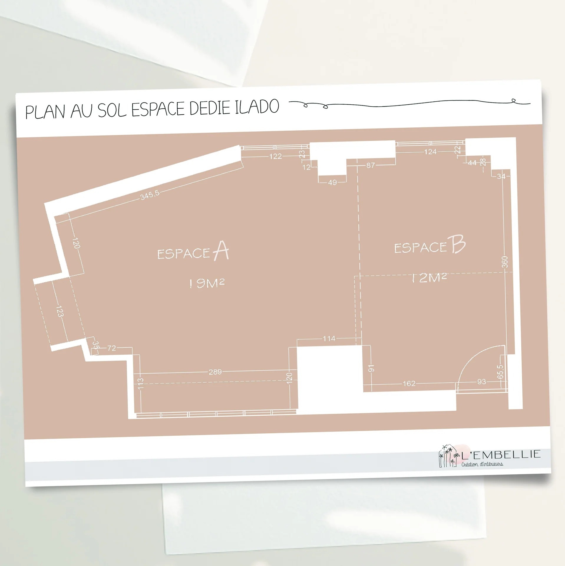 Plan au sol de l&rsquo;espace d&eacute;di&eacute; ILADO