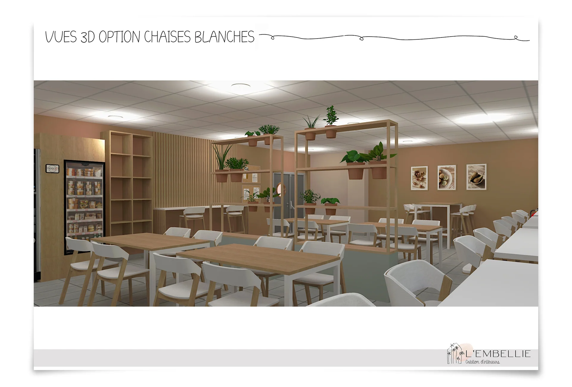 Vue 3D des tables et des &eacute;tag&egrave;res v&eacute;g&eacute;tales