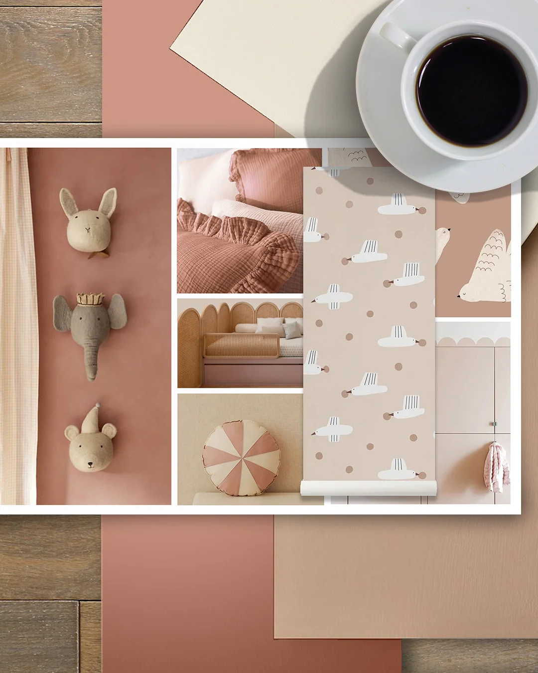 Planche d’ambiance chambre enfant, proposition 1