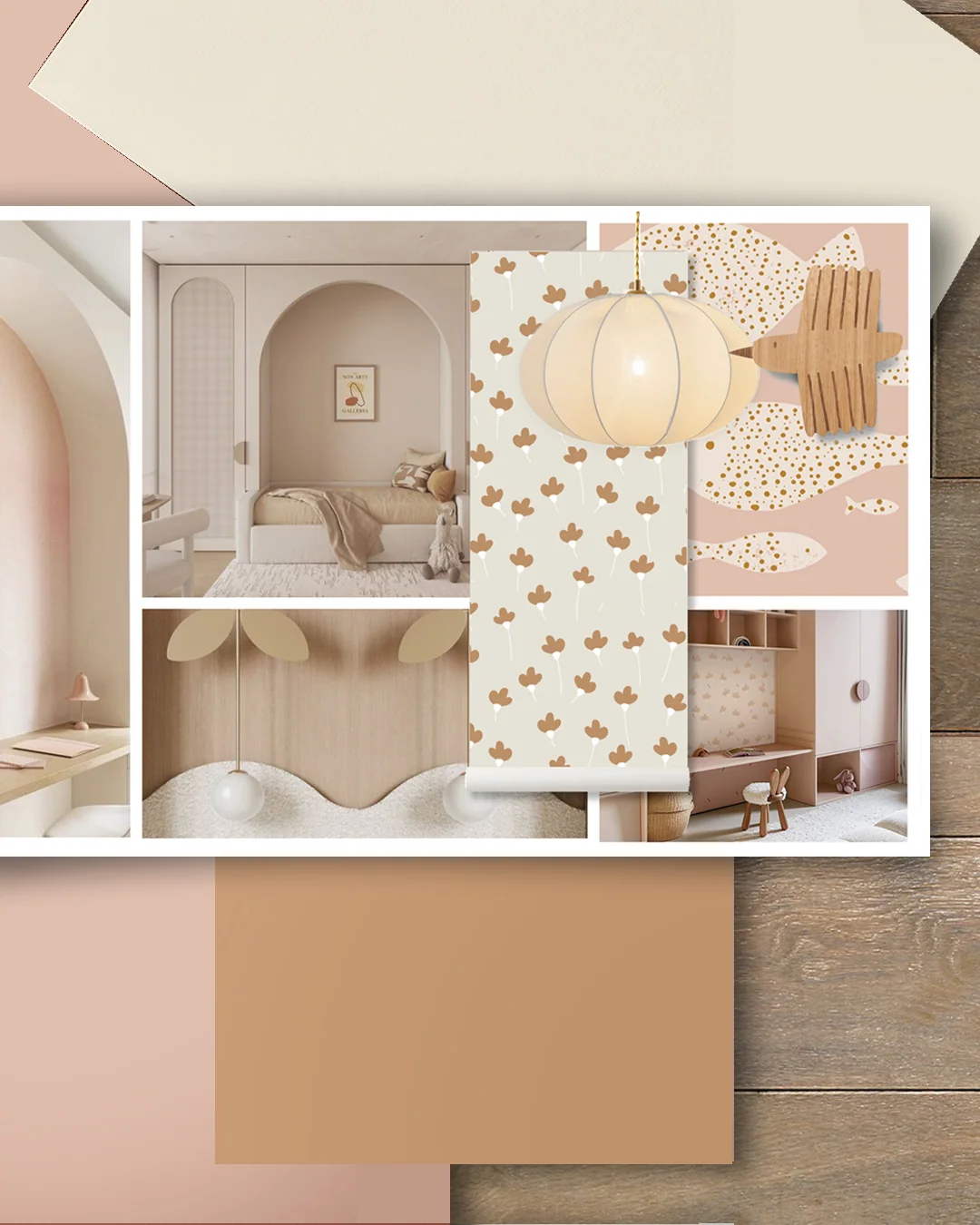 Planche d’ambiance chambre enfant, proposition 2