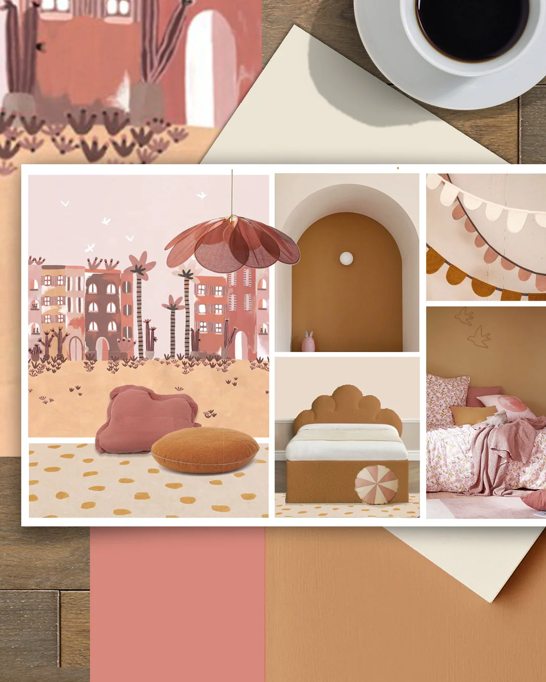 Planche d’ambiance chambre enfant, proposition 3
