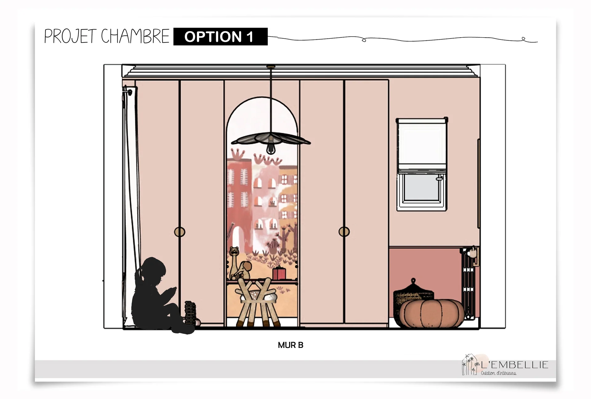 Projet chambre, mur B