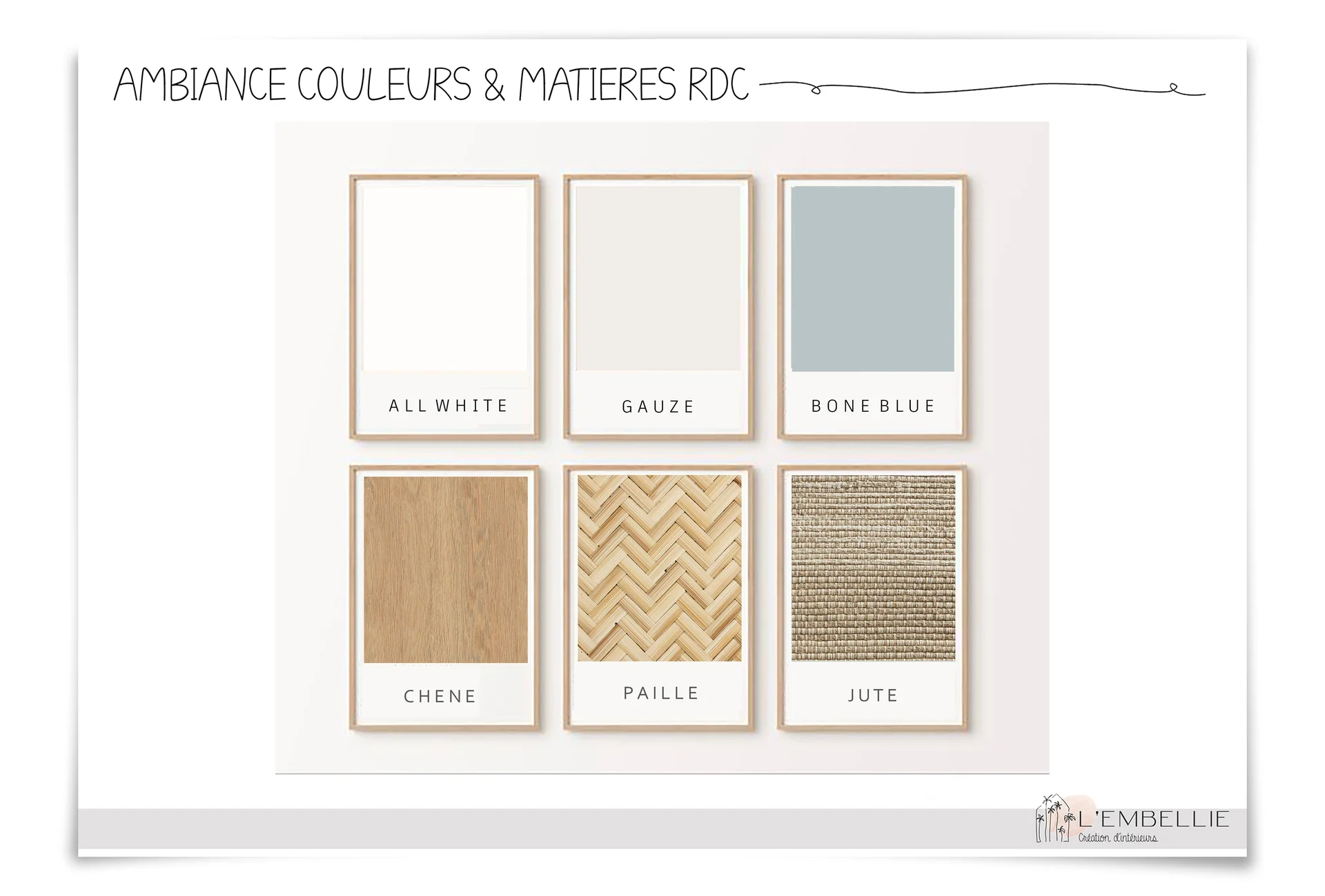Couleurs et matières du rez-de-chaussée