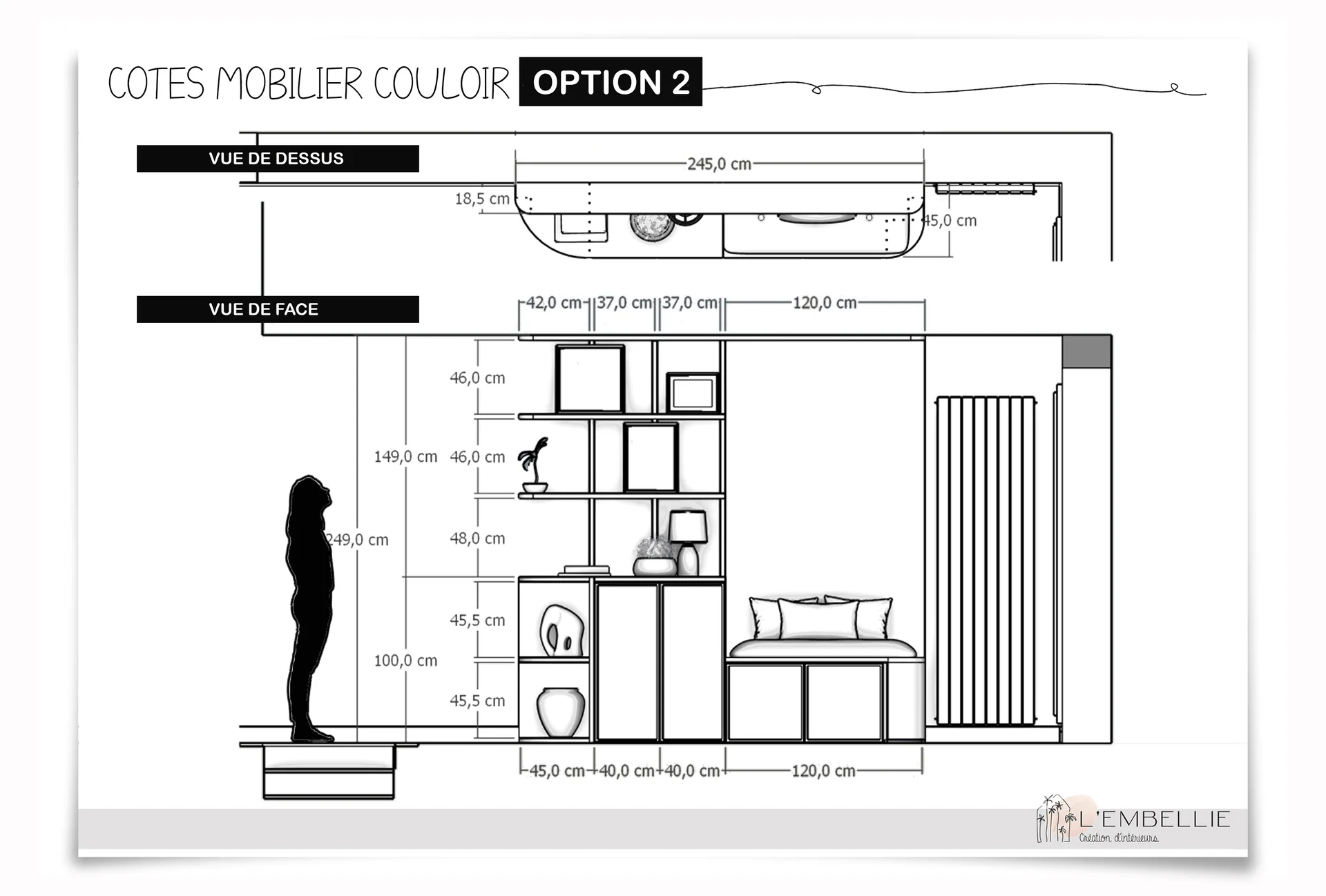 Biblioth&egrave;que option 2 &ndash; c&ocirc;tes
