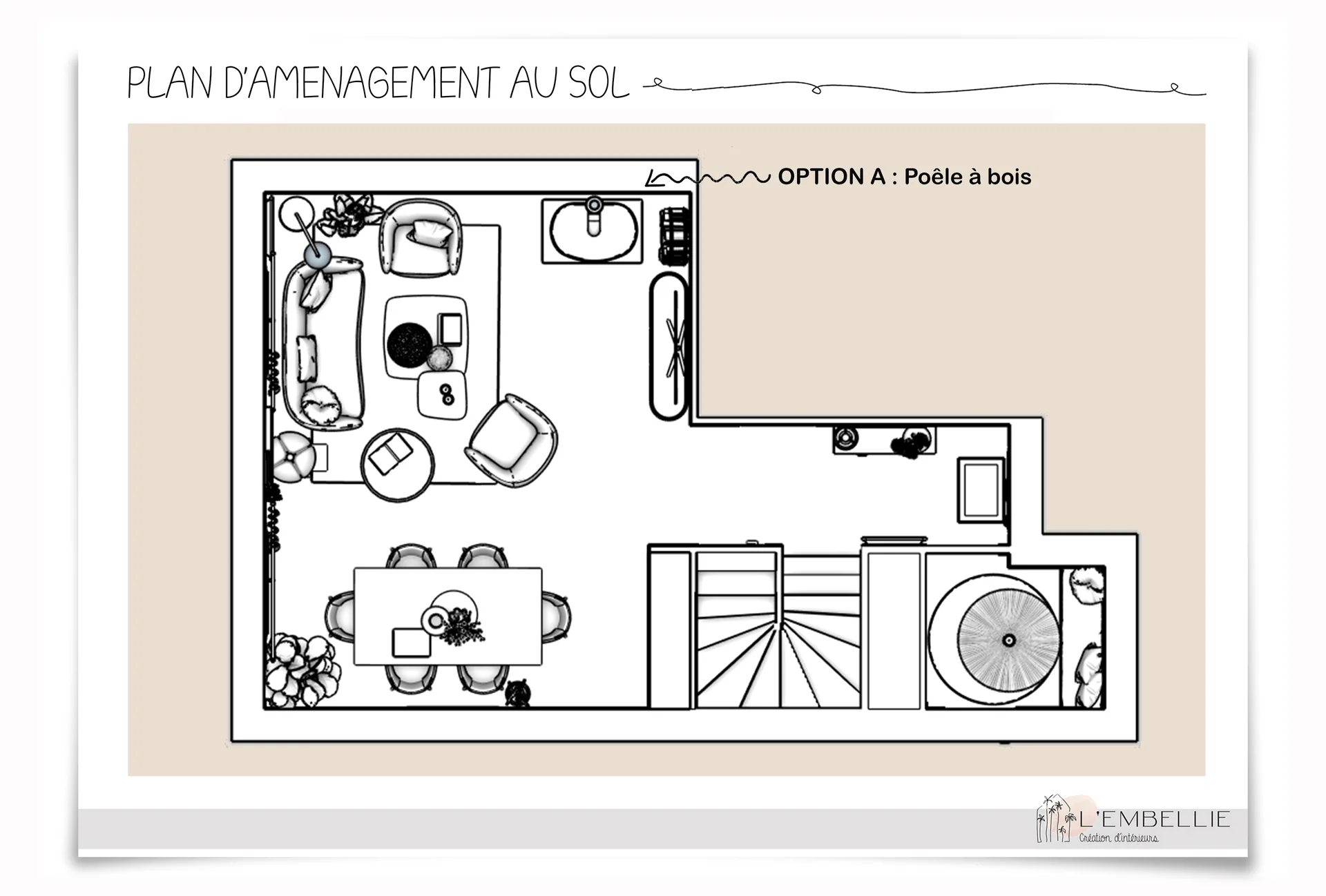 Plan d&rsquo;am&eacute;nagement au sol