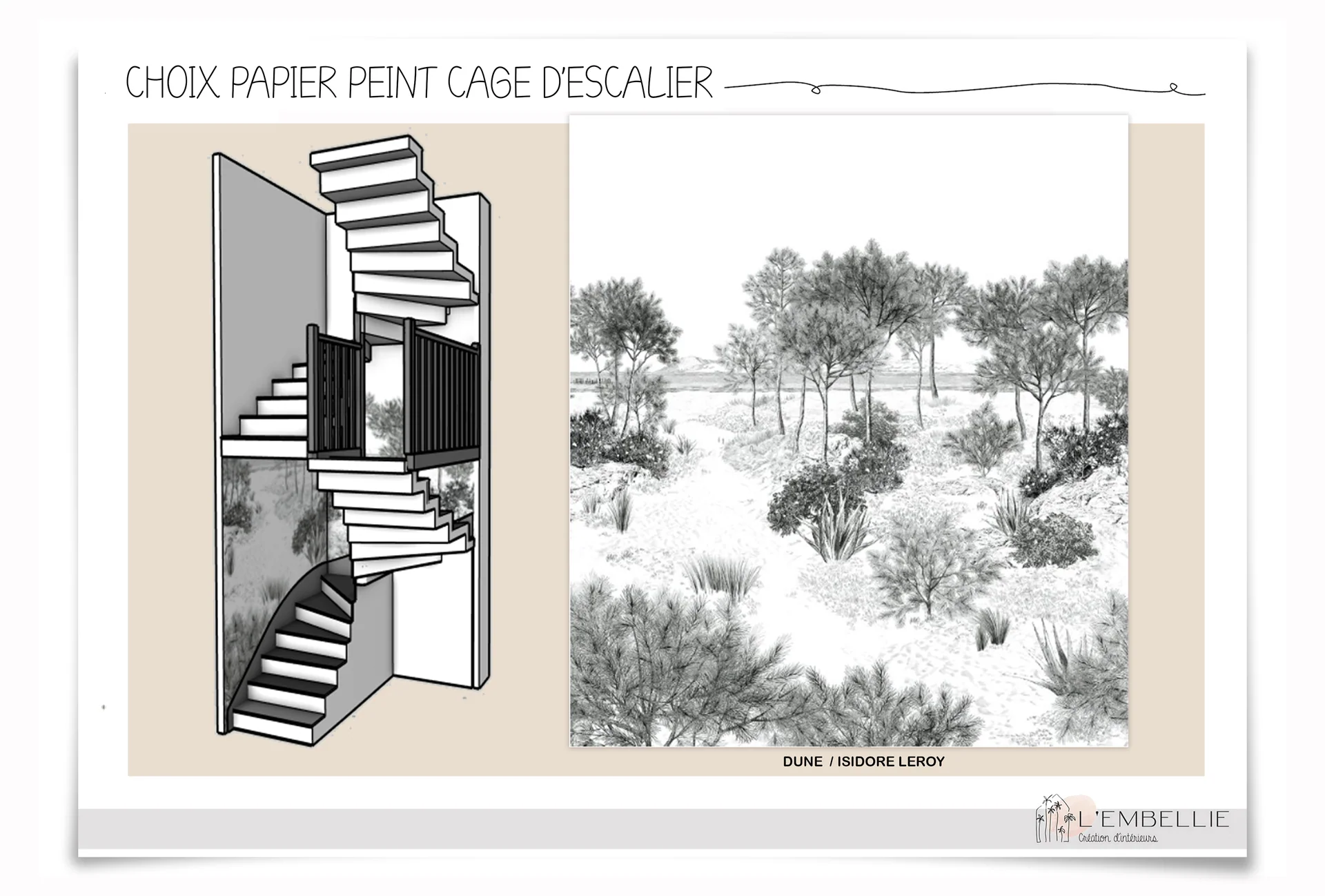 Choix de papier peint pour la cage d&rsquo;escalier
