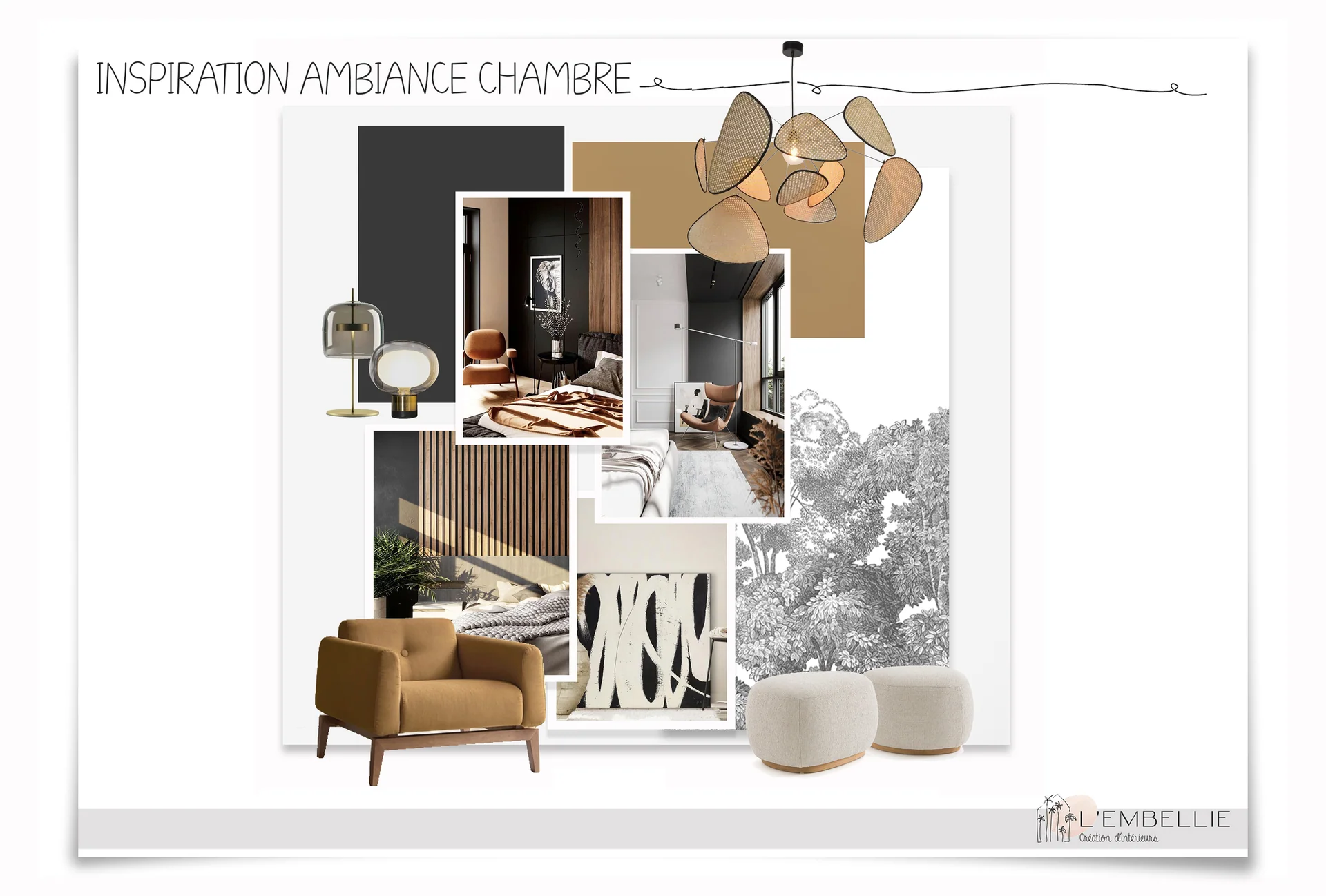 Planche d’ambiance chambre parentale